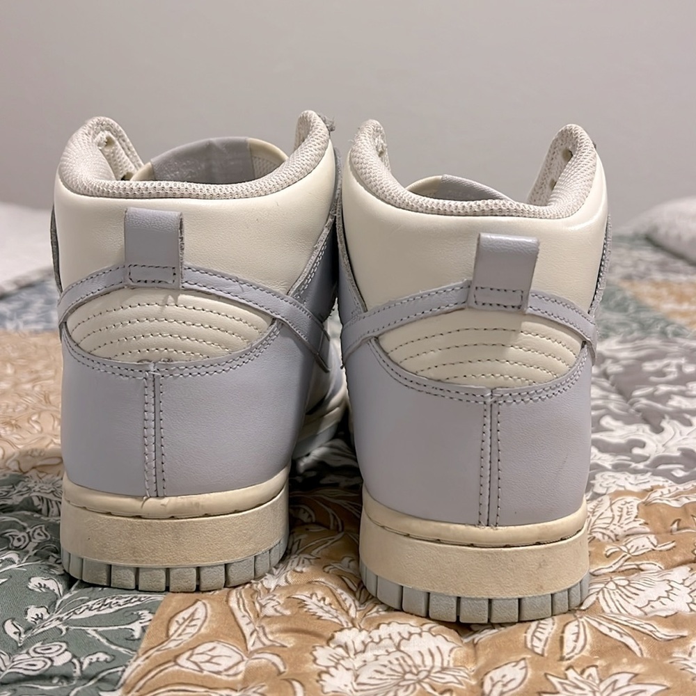 Nike Dunk High Sail Football Grey Nike High-Top Sneakers Size 8 - Picture 12 of 14